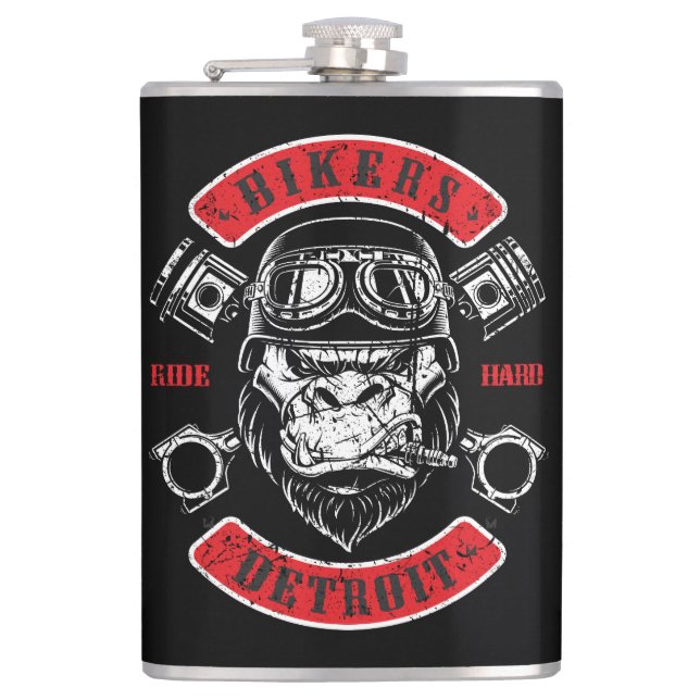 Detroit Biker Motorrad Chopper Gorilla Fickplunta (Framsidan)