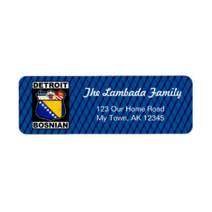 Detroit Bosnian American Adressetiketters-mall Returadress Etikett