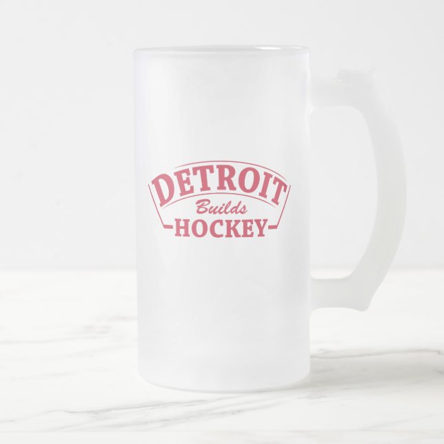 Detroit Bygger Hockey Frosted Glass Mugg (Höger)