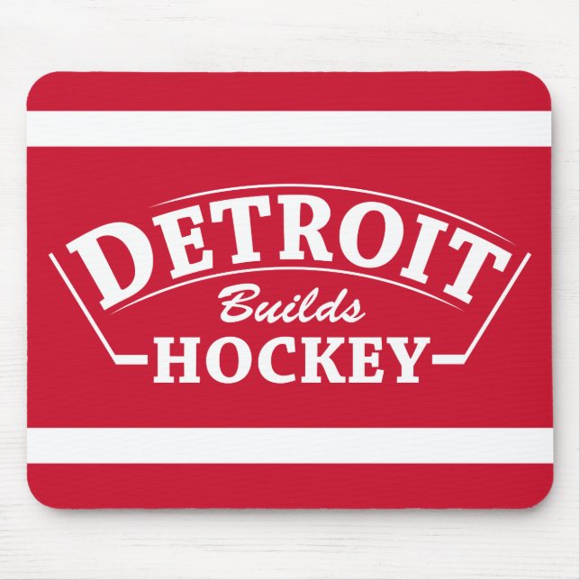 Detroit Bygger Hockey Mouse Pad Musmatta (Framsidan)