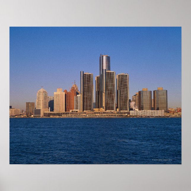 Detroit byggnad på vatten poster (Framsidan)