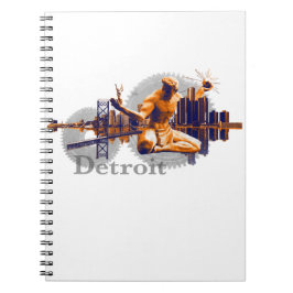 Detroit City Anteckningsbok Med Spiral