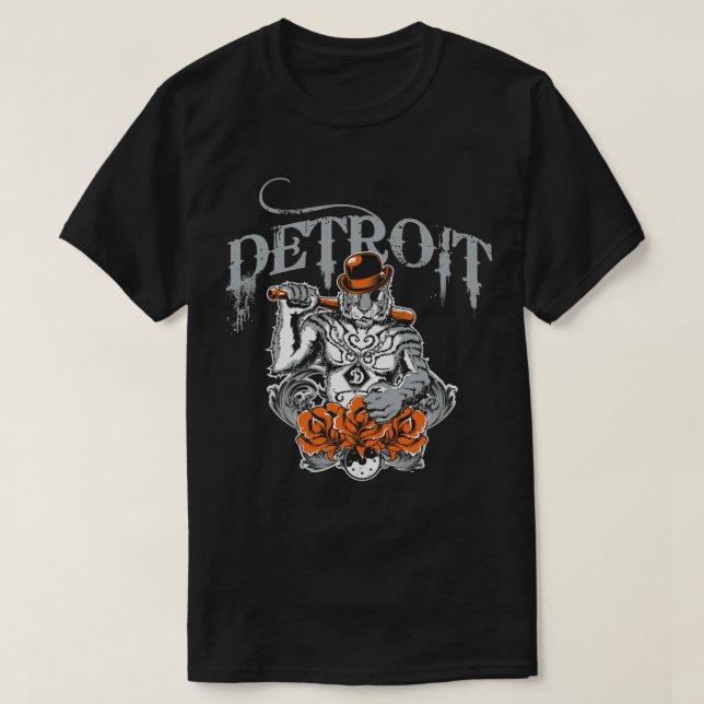 Detroit City Apparel för manar kvinnor - Gangster  T Shirt (Design framsida)