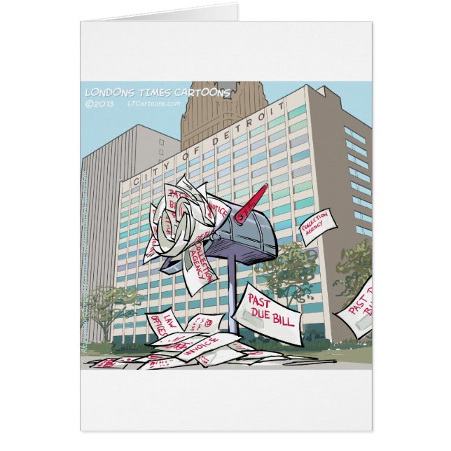 Detroit City Hall Funny Hälsningskort (Framsidan)