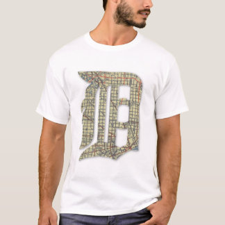 Detroit City Karta Old English D T Shirt