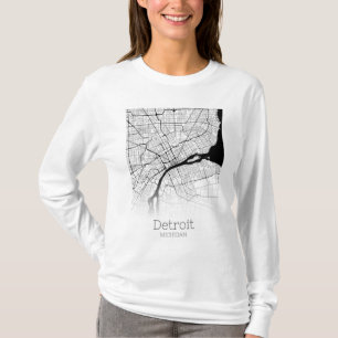 Detroit City Karta T Shirt