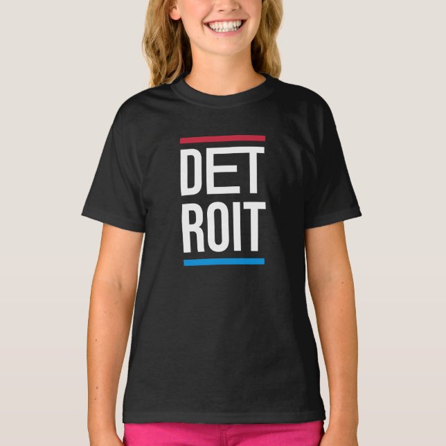 Detroit city logo design t shirt (Framsida)