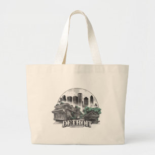Detroit City Michigan USA Jumbo Tygkasse