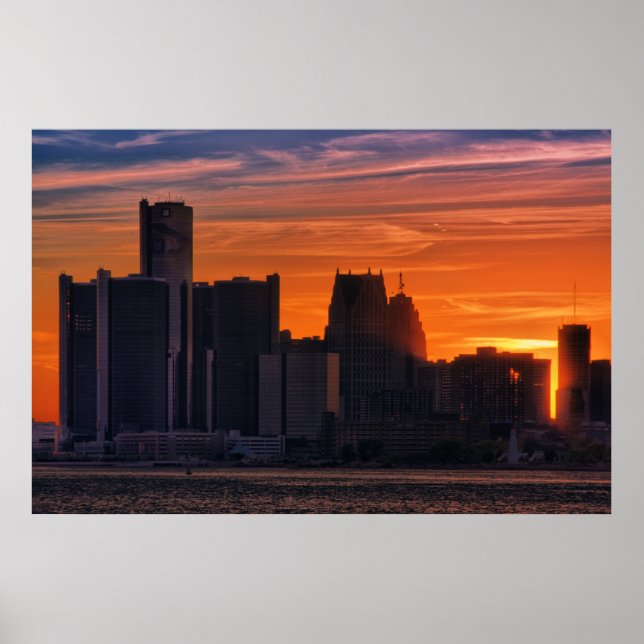 Detroit Cityscape #0516 Poster (Framsidan)