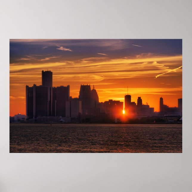 Detroit Cityscape #0527 Poster (Framsidan)