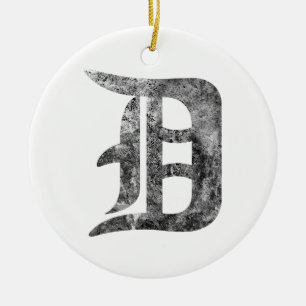 Detroit D tvättar Julgransprydnad Keramik