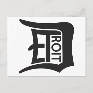 Detroit D Vykort