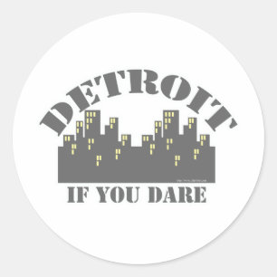 Detroit Dare Runt Klistermärke