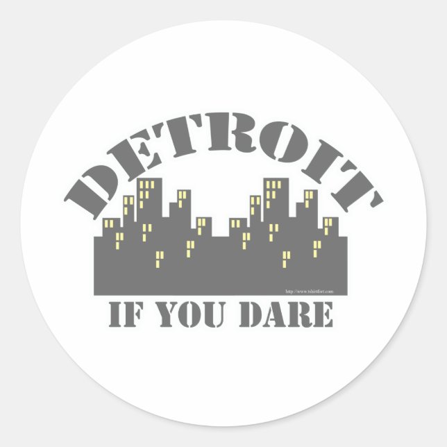 Detroit Dare Runt Klistermärke (Framsida)