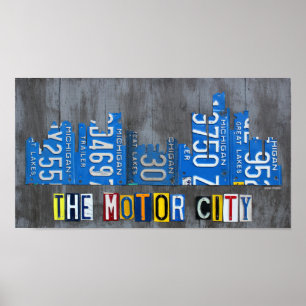 Detroit den motoriska konsten för poster