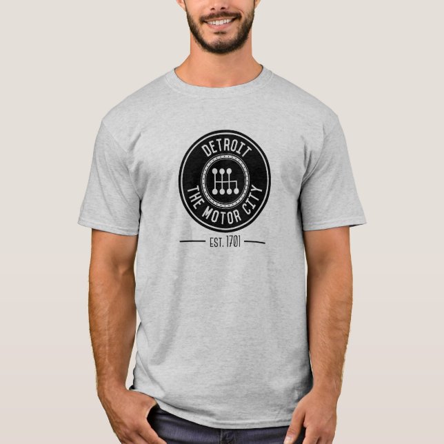 Detroit den motoriska stadstshirten tee shirt (Framsida)