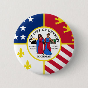 Detroit flagga knapp