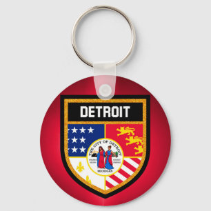 Detroit Flagga Nyckelring