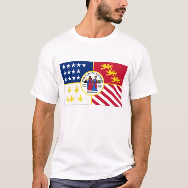 Detroit flagga tee (Framsida)
