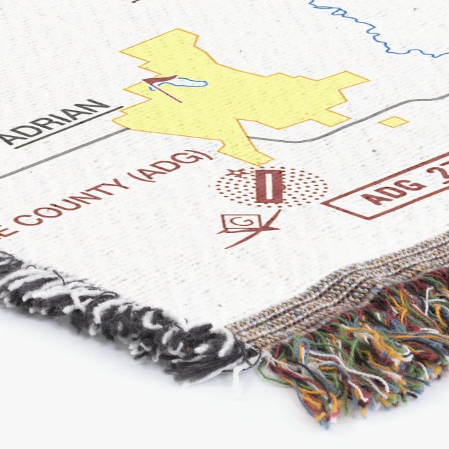 Detroit Flyway-diagram Filt (Hörn)