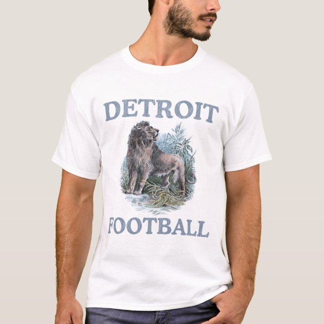Detroit Football Retro Lastbil Stop Souvenir T Shirt (Framsida)