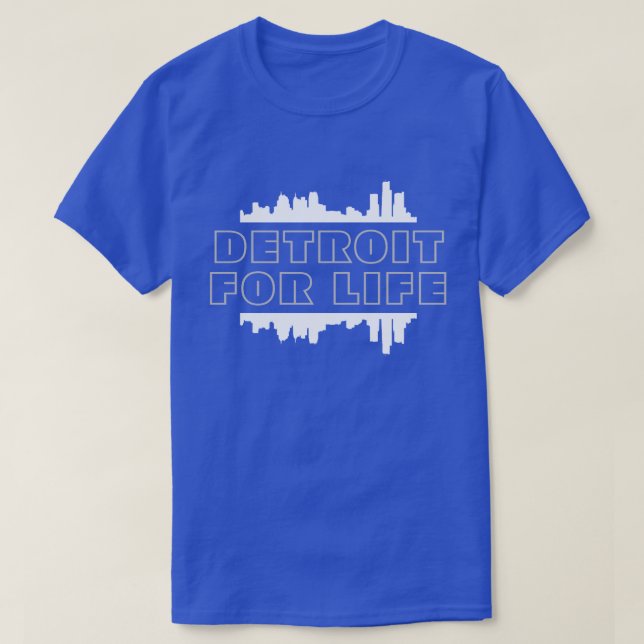 Detroit for Life - Football Skyline T Shirt (Design framsida)