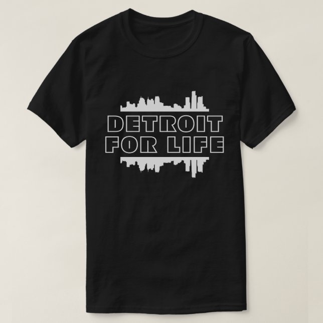 Detroit for Life - Skyline T Shirt (Design framsida)