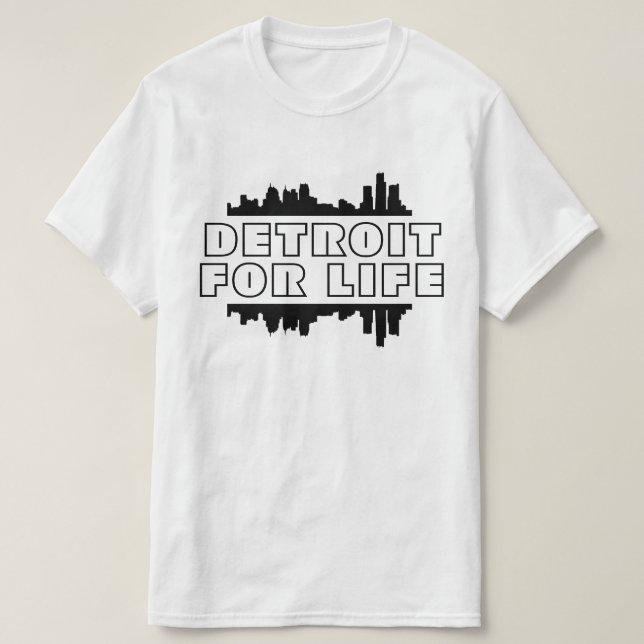 Detroit for Life - Skyline T Shirt (Design framsida)