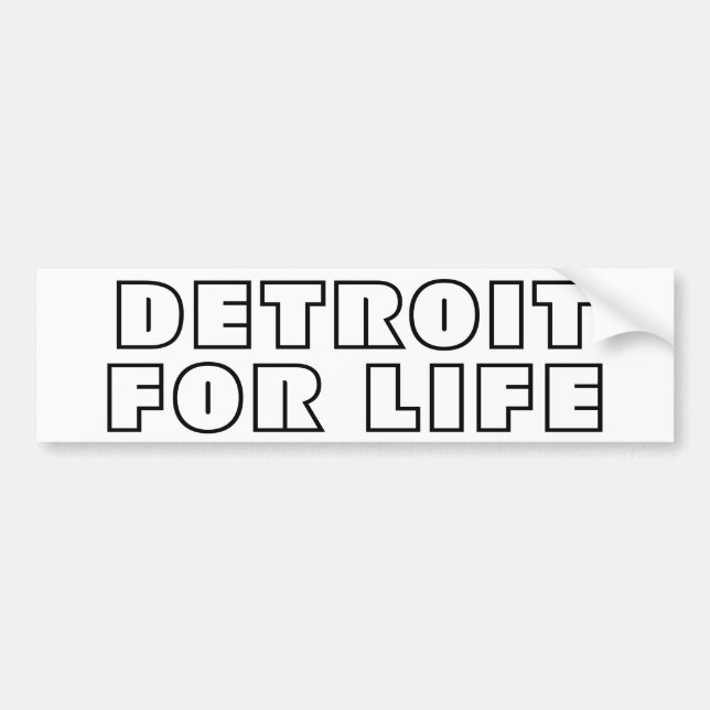 Detroit för liv bildekal (Framsidan)