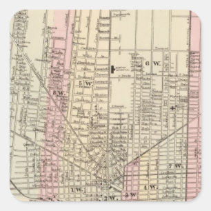 Detroit Fyrkantigt Klistermärke