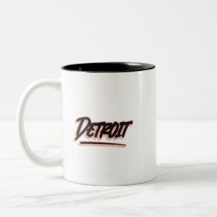 Detroit Graffiti-stil Två-Tonad Mugg