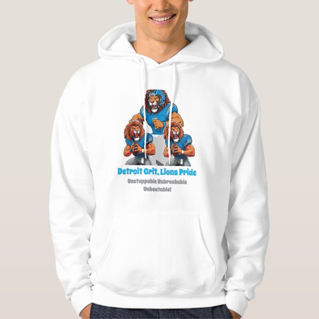 Detroit Grit Lejon Pride Hoodie (Framsida)