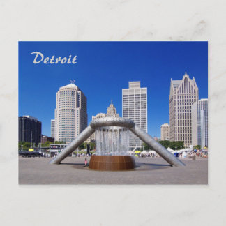 Detroit - Hart Plaza-vykort Vykort