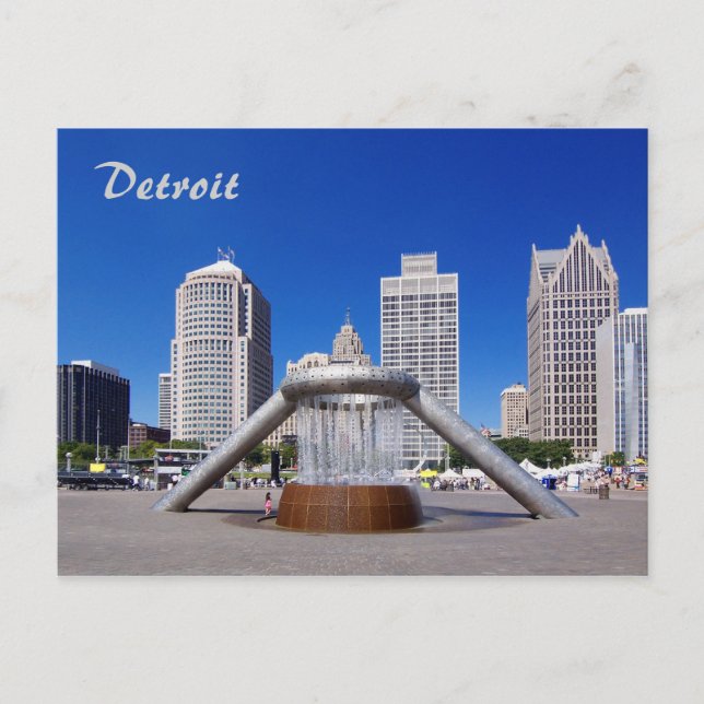 Detroit - Hart Plaza-vykort Vykort (Framsida)