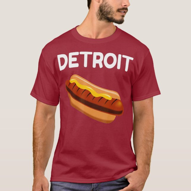 Detroit Hett hund city shirt fantastisk novelty sh T Shirt (Framsida)
