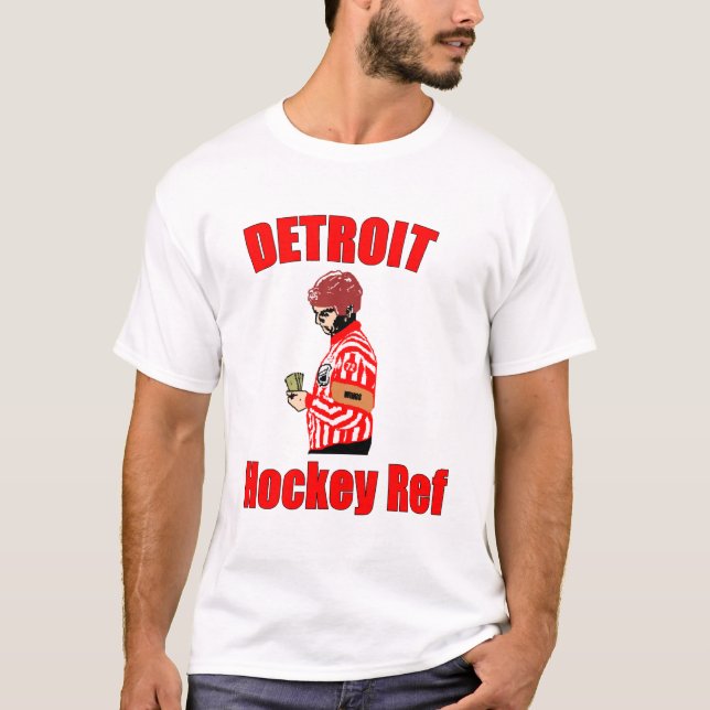 Detroit Hockey Ref T-Shirt (Framsida)