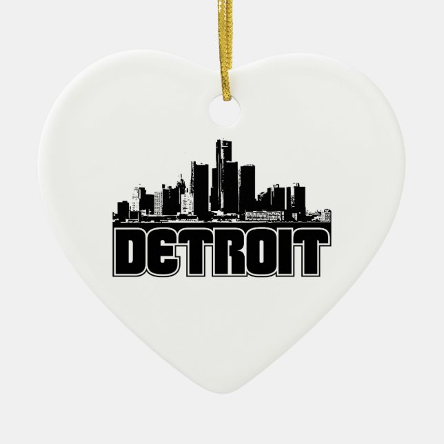 Detroit horisont julgransprydnad keramik (Framsidan)