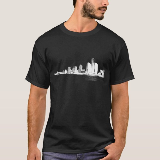 Detroit horisont t-shirt (Framsida)