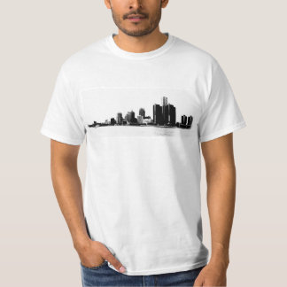Detroit horisontfoto tee shirt
