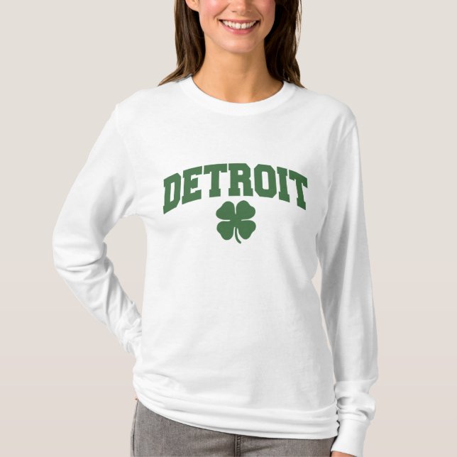 Detroit (irländsk Shamrock) Tee (Framsida)
