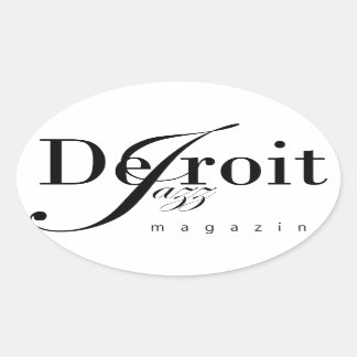 Detroit Jazz Magazine Ovalt Klistermärke