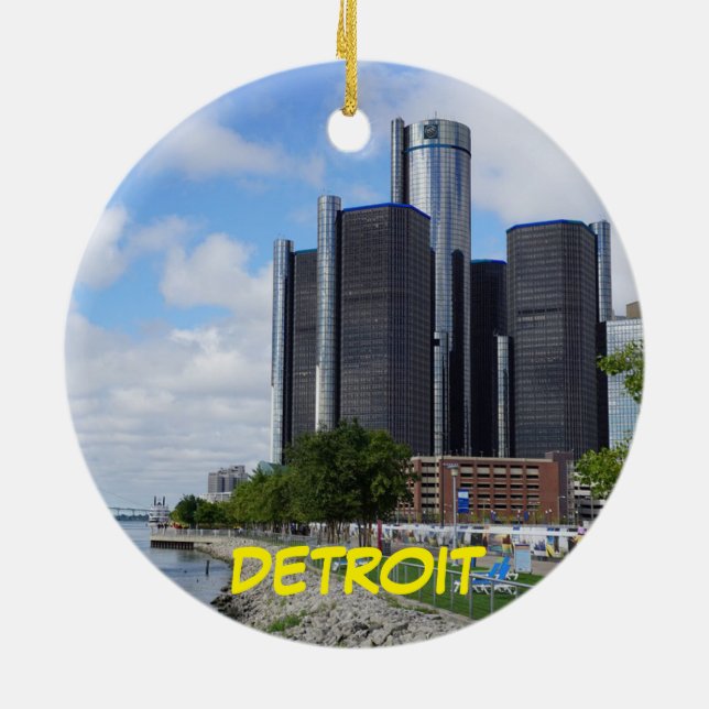 Detroit-julprydnad Julgransprydnad Keramik (Baksidan)