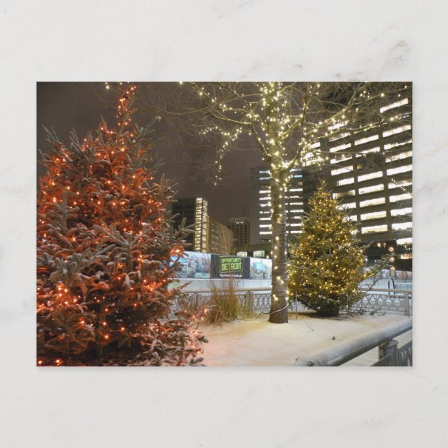 Detroit julvykort helg vykort (Framsida)