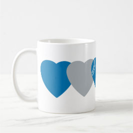 Detroit Lejon Football Heart Design Kaffemugg