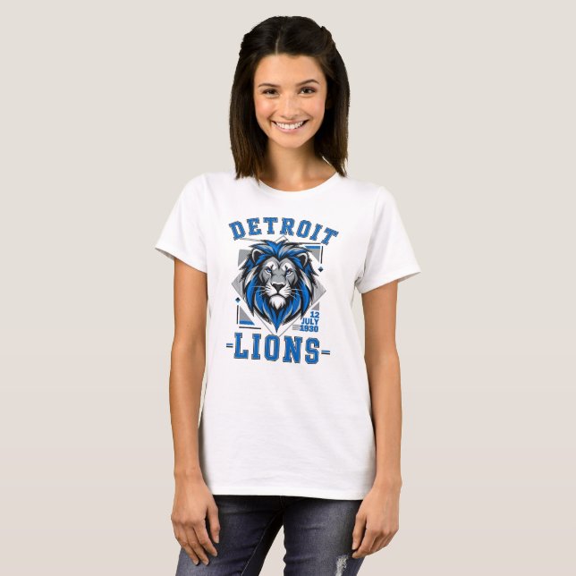 Detroit Lions  fotboll T Shirt (Hel framsida)