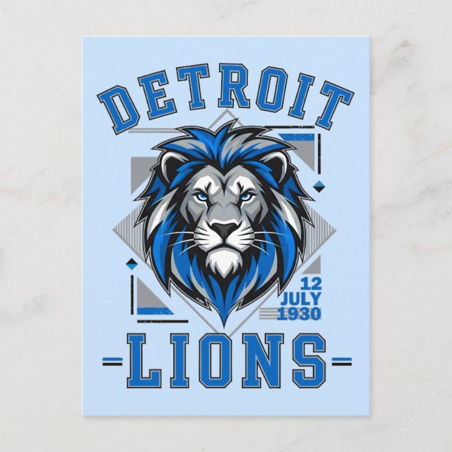 Detroit Lions  fotboll Vykort (Framsida)
