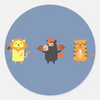 Detroit mascot-djur runt klistermärke