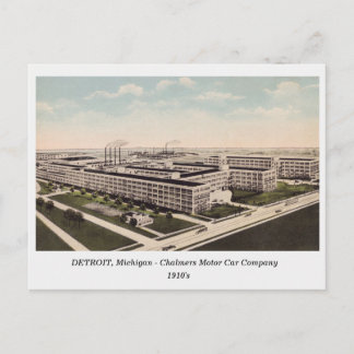 Detroit MI, Chalmers Motor Car Co-old vykort