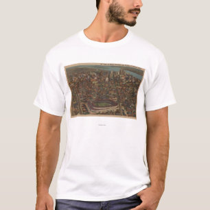 Detroit MI - flyg- Briggs baseballstadion T Shirt