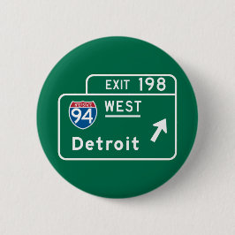 Detroit MI-vägmärke Knapp